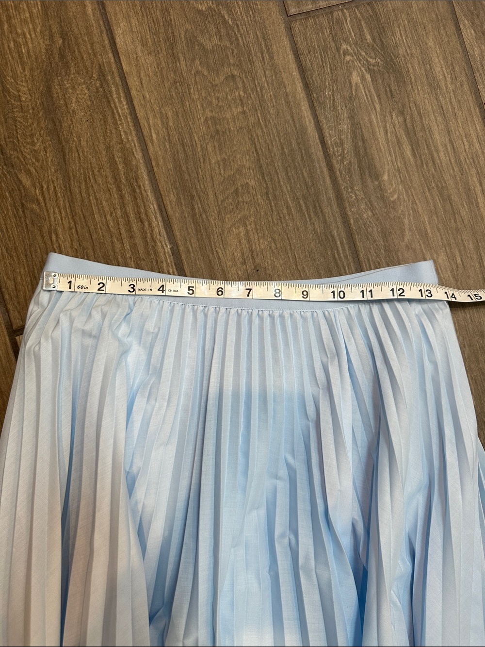 Babaton by Aritzia Skyline Blue Pleated Asymmetrical Skirt. NWT. Medium. - Picture 3 of 10